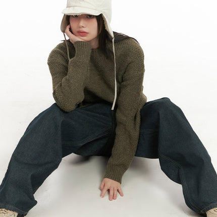 oversized-mohair-blend-sweater-cd425 / Dark green