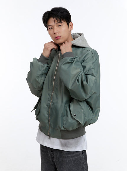 mens-oversized-bomber-jacket-ig427 / Dark green