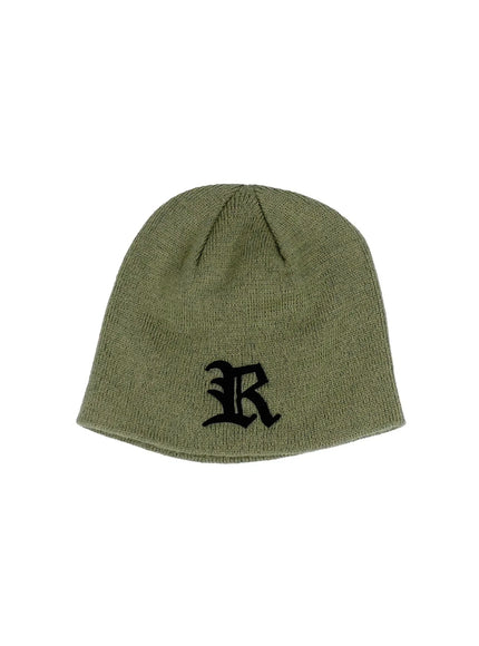 embroidered-beanie-io517 / Dark green