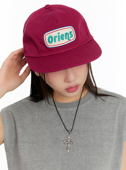 embroidered-graphic-hat-iu509 / Dark purple