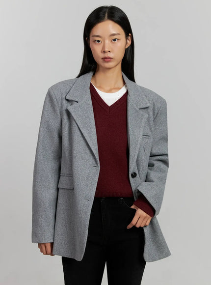 classic-oversized-wool-jacket-ij505 / Gray