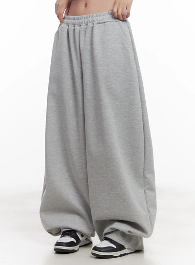 basic-wide-fit-sweatpants-cu517 / Gray