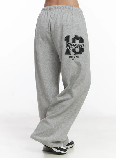 wide-leg-graphic-sweatpants-cd529 / Gray