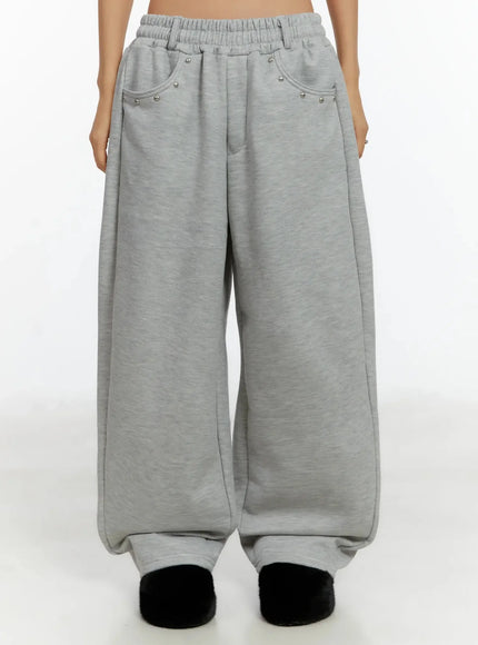 belted-baggy-sweatpants-id525 / Gray