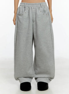 belted-baggy-sweatpants-id525 / Gray