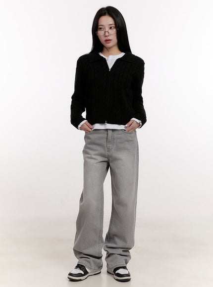 ally-wide-leg-jeans-cj531 / Gray