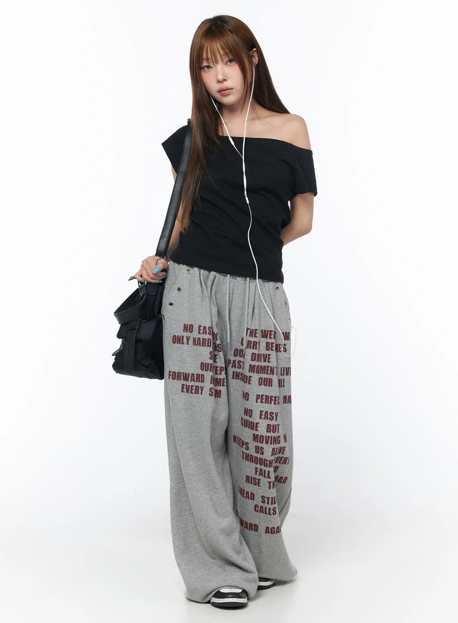 casual-printed-wide-leg-sweatpants-cy529 / Gray