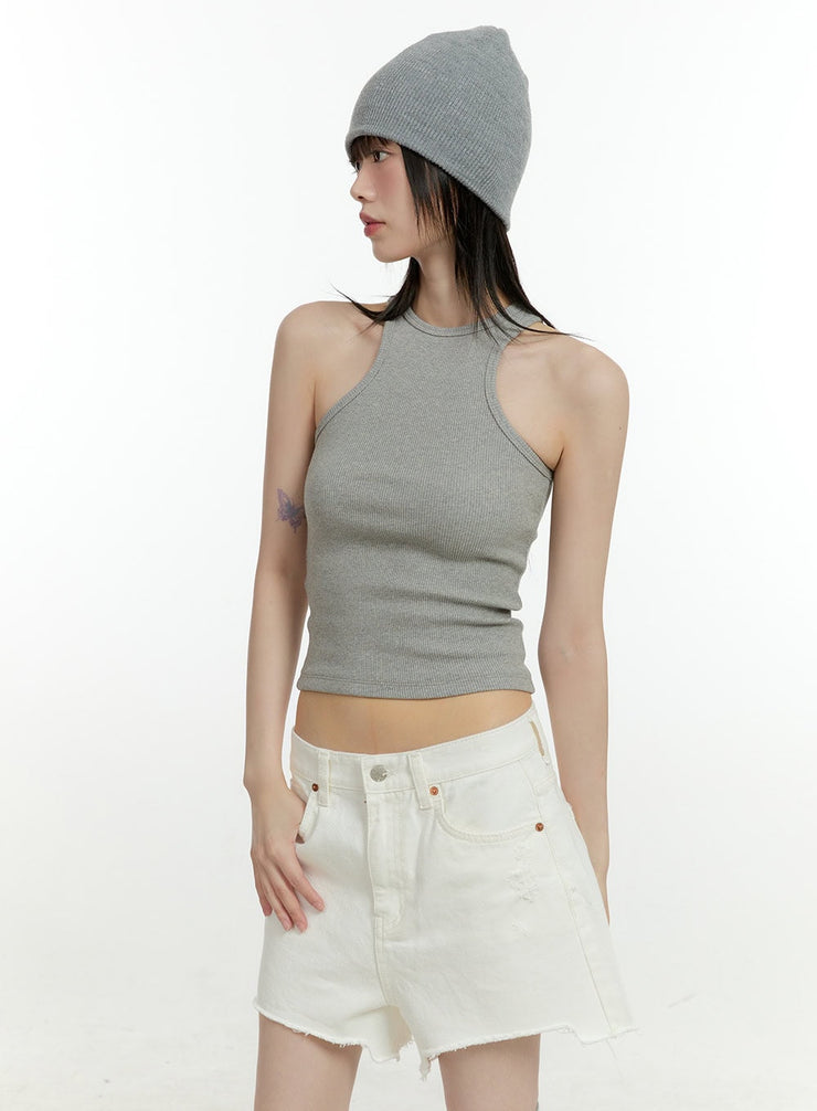 solid-sleeveless-tank-top-cg401 / Gray