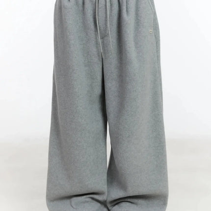 wide-leg-fleece-sweatpants-id526 / Gray