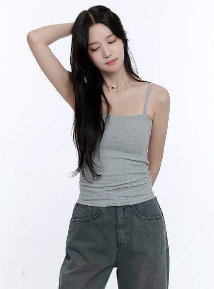 basic-cotton-blend-stretch-cami-cg512 / Gray