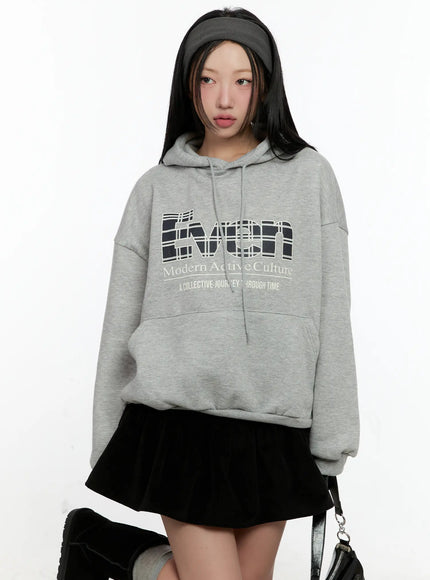cozy-graphic-hoodie-cn506 / Gray