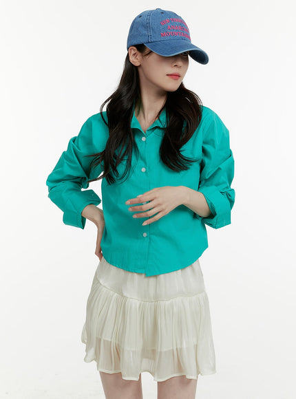 collared-button-up-shirt-oa405 / Green