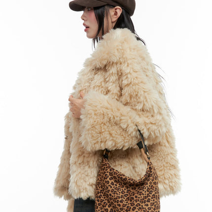 leopard-suede-tote-bag-io430 / Leopard