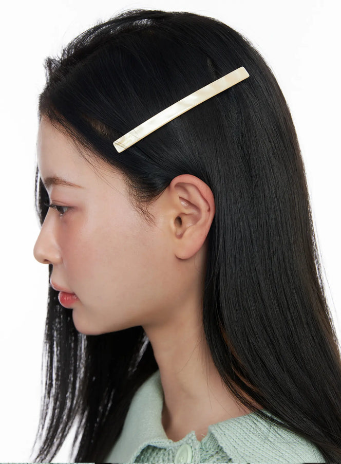 metal-snap-hair-clip-cj520 / Light beige