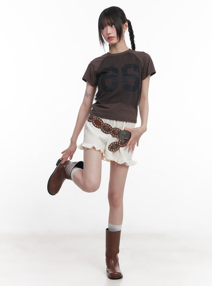 frill-loose-fit-shorts-cu505 / Light beige