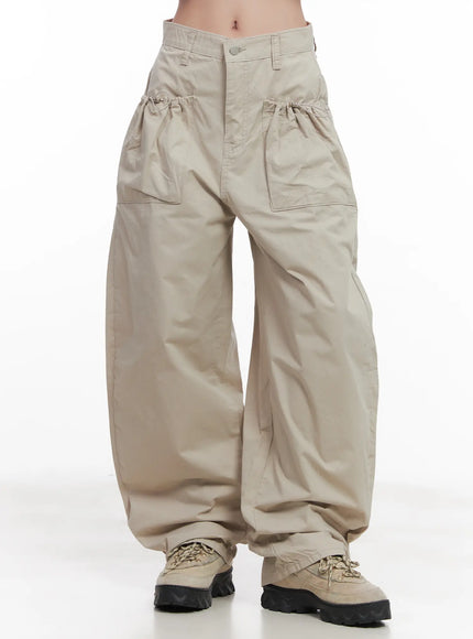 wide-leg-comfy-pants-cu516 / Light beige