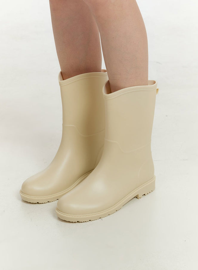 basic-rain-boots-ol424 / Light beige