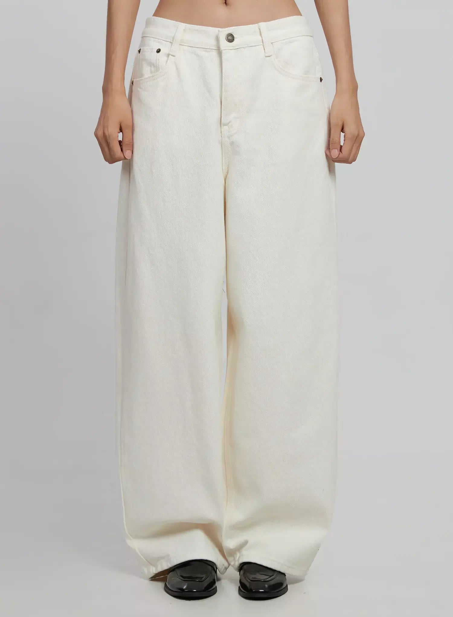 wide-leg-cotton-pants-id504 / Light beige