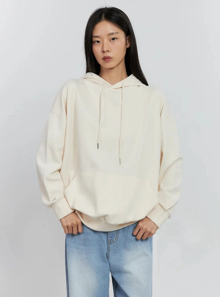 basic-oversized-hoodie-is516 / Light beige