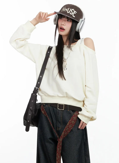 casual-asymmetric-sweatshirt-im523 / Light beige