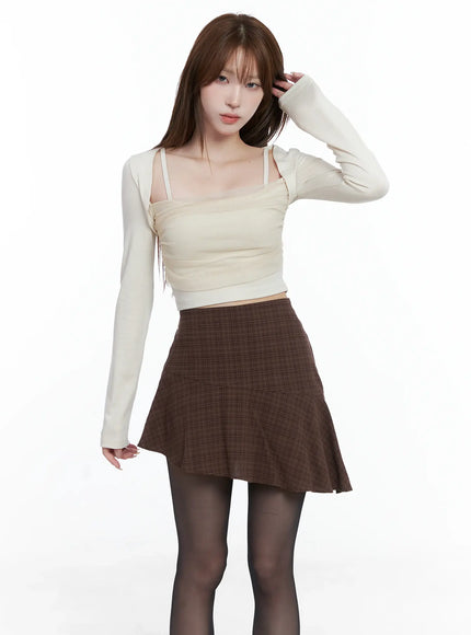 chic-bolero-with-cami-set-cs501 / Light beige