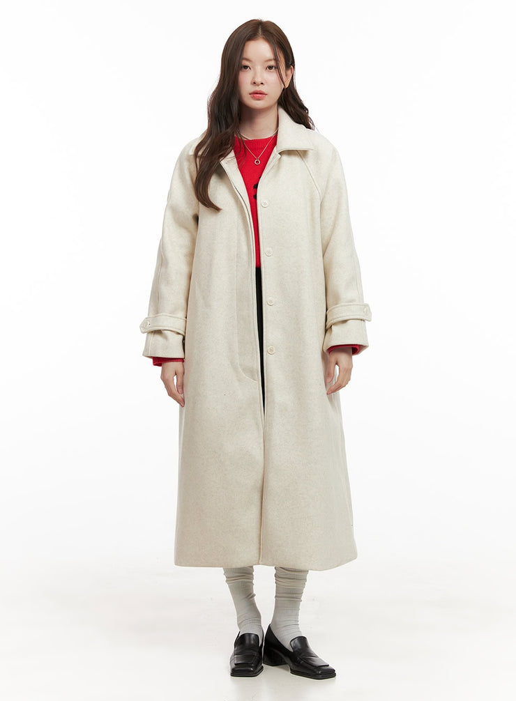 wool-blend-buttoned-long-coat-od403 / Light beige