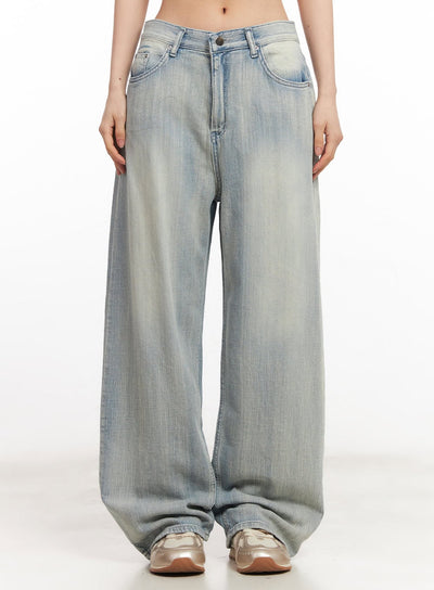 jessi-washed-wide-leg-jeans-ca514 / Light blue