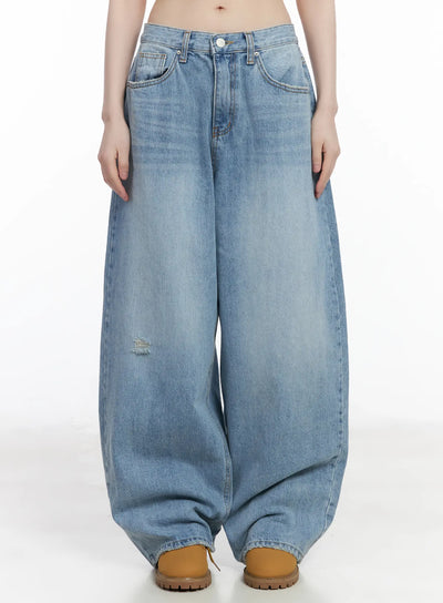 nini-washed-wide-leg-jeans-cm525 / Light blue