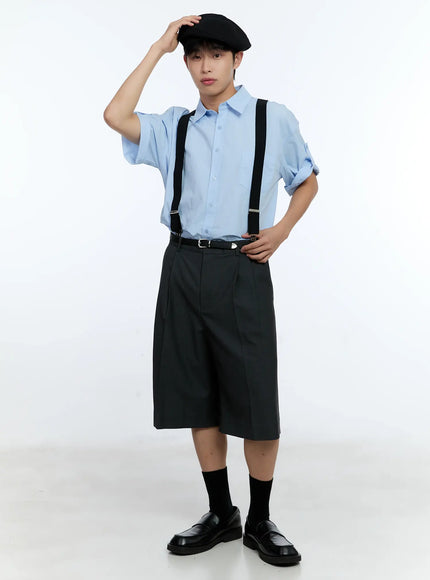 mens-pocket-detail-short-sleeve-shirt-ig519 / Light blue