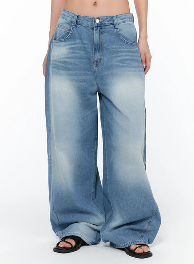 karrah-washed-relaxed-baggy-jeans-ca514 / Light blue