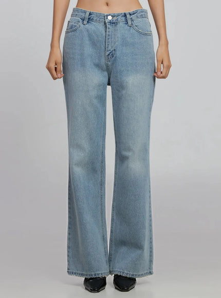 alena-straight-leg-flared-jeans-id516 / Light blue