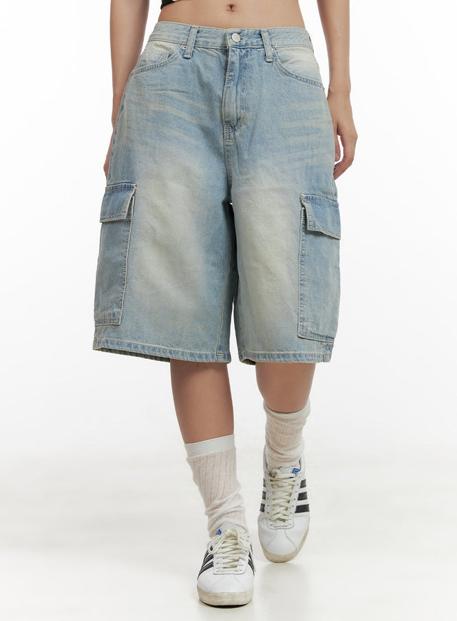 cargo-baggy-jorts-cl431 / Light blue