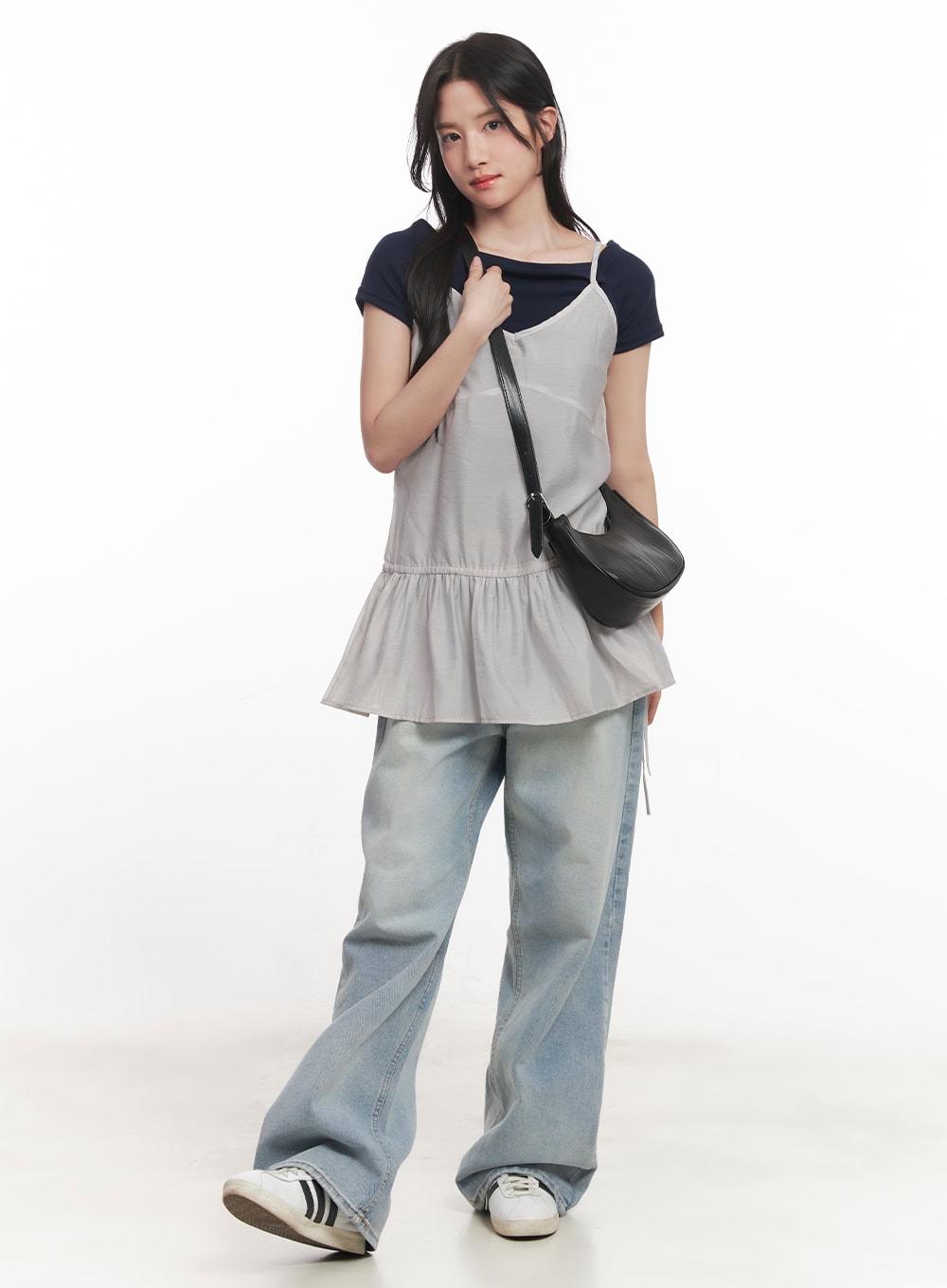 sheer-cami-mini-dress-ca510 / light gray