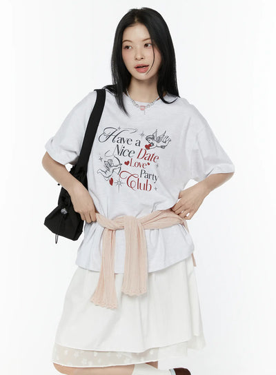 cupid-graphic-t-shirt-iu505 / Light gray