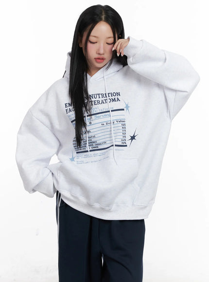 oversized-graphic-hoodie-cn528 / Light gray
