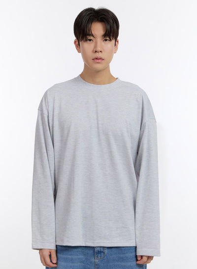 mens-essential-long-sleeve-t-shirt-im525 / Light gray