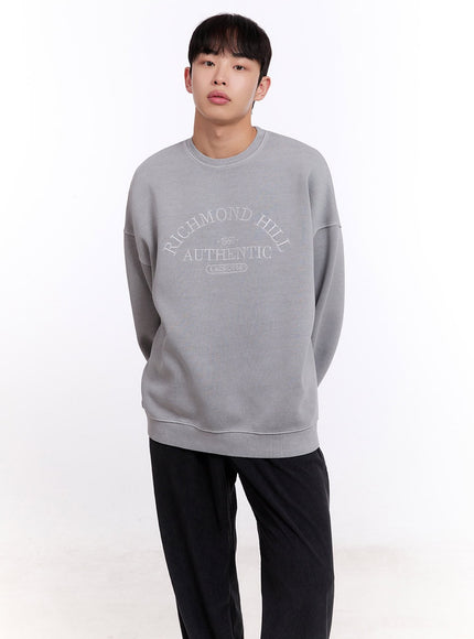 mens-embroidered-crew-neck-sweatshirt-im512 / Light gray