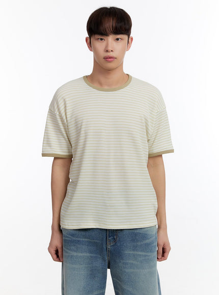 mens-striped-t-shirt-ia504 / Light green