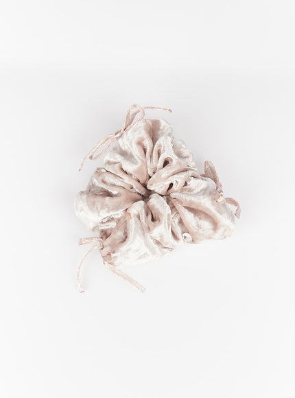 glam-cubic-ribbon-hair-tie-im528 / beige