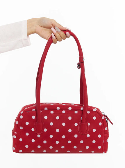 polka-dot-square-purse-iy504 / Red