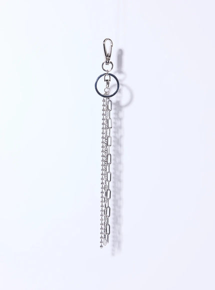 mens-link-keychain-iu526 / Silver