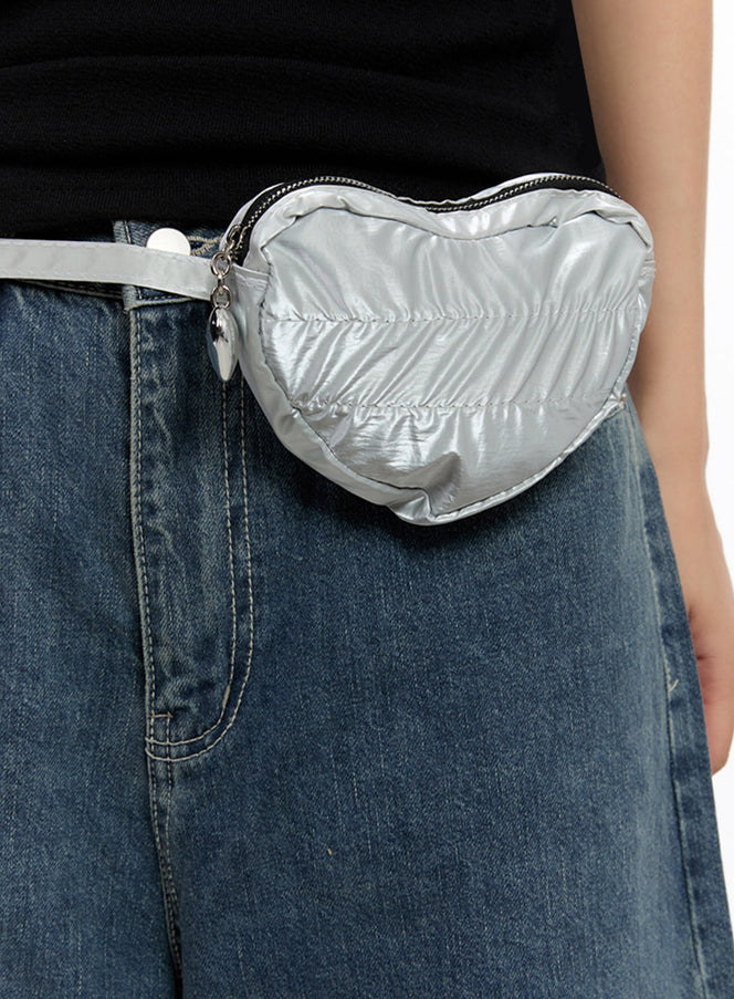 heart-belt-bag-iu509 / Silver