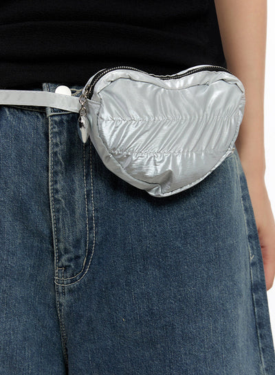 heart-belt-bag-iu509 / Silver