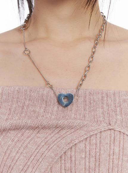 Romantic Metallic Pendant Necklace CD530