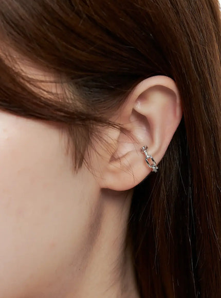cubic-clip-on-earcuff-ig528 / Silver