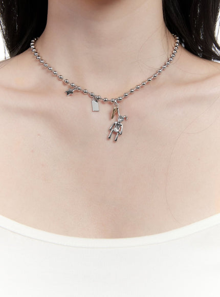 rabbit-star-necklace-cf528 / Silver