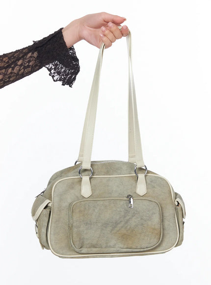vintage-style-pocket-shoulder-bag-ca527 / Vintage Beige