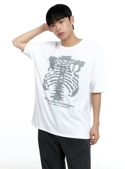 mens-skeleton-graphic-t-shirt-ig520 / White