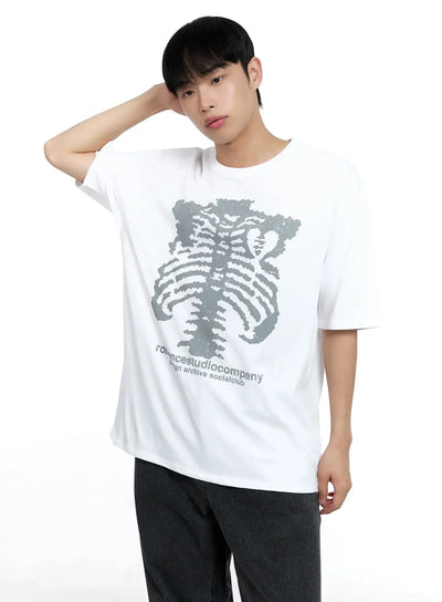 mens-skeleton-graphic-t-shirt-ig520 / White