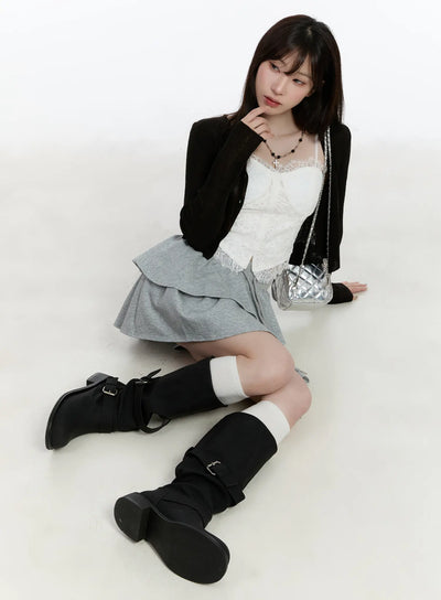 lace-trim-layered-cami-ca501 / White